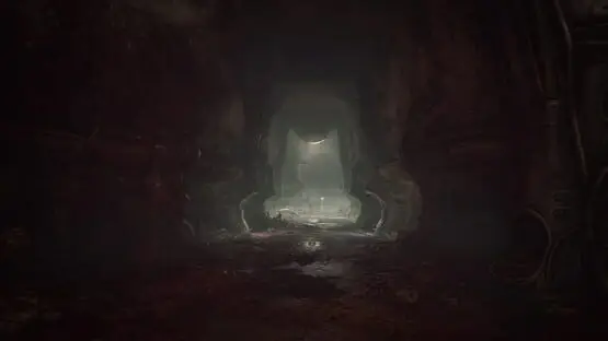 This contains a gameplay image of the game: Screenshot of Scorn