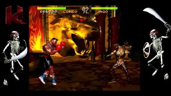 This contains a gameplay image of the game: Screenshot of Killer Instinct Classic