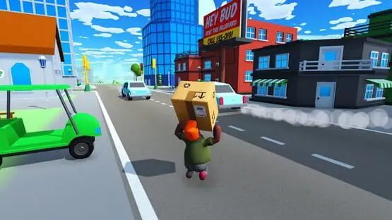 Isso contém uma imagem de jogabilidade do jogo:Captura de tela de Totally Reliable Delivery Service