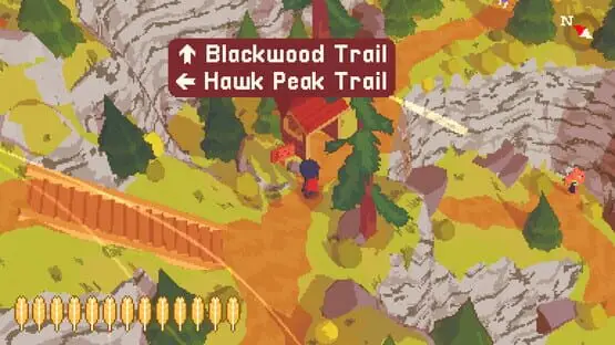 This contains a gameplay image of the game: Screenshot of A Short Hike
