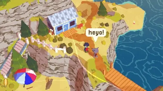 This contains a gameplay image of the game: Screenshot of A Short Hike