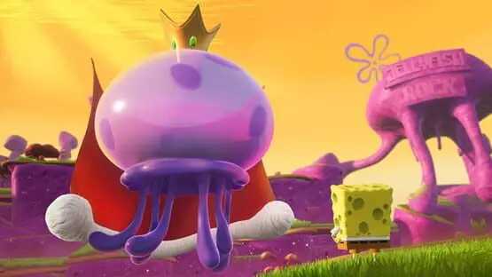 This contains a gameplay image of the game: Screenshot of SpongeBob SquarePants: Battle for Bikini Bottom - Rehydrated