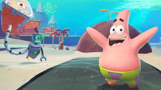 This contains a gameplay image of the game: Screenshot of SpongeBob SquarePants: Battle for Bikini Bottom - Rehydrated