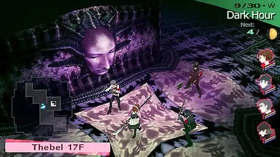 Isso contém uma imagem de jogabilidade do jogo:Captura de tela de Persona 3 Portable