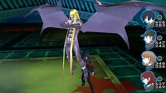 Isso contém uma imagem de jogabilidade do jogo:Captura de tela de Persona 3 Portable