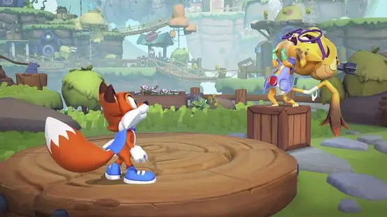 This contains a gameplay image of the game: Screenshot of New Super Lucky's Tale