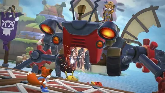This contains a gameplay image of the game: Screenshot of New Super Lucky's Tale