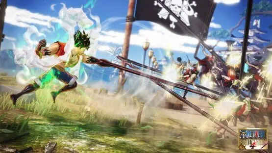 This contains a gameplay image of the game: Screenshot of One Piece: Pirate Warriors 4