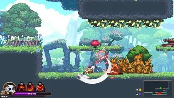 This contains a gameplay image of the game: Screenshot of Skul: The Hero Slayer