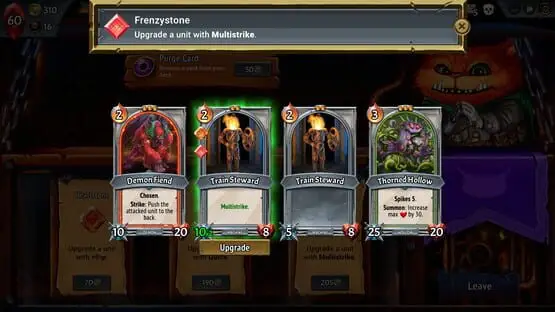 Ceci contient une image de gameplay du jeu : Capture d'écran de Monster Train