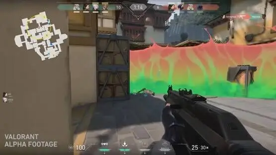 This contains a gameplay image of the game: Screenshot of Valorant