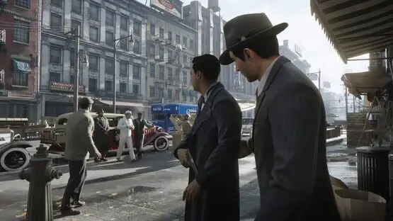 This contains a gameplay image of the game: Screenshot of Mafia: Definitive Edition