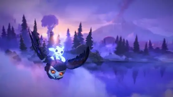 This contains a gameplay image of the game: Screenshot of Ori and the Will of the Wisps