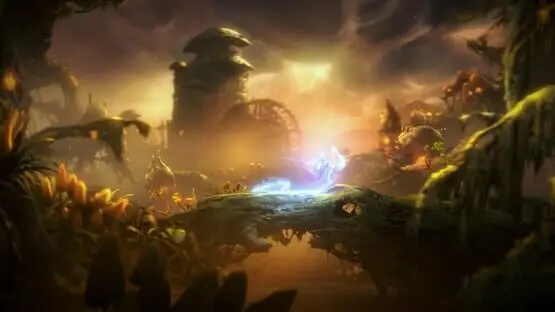 This contains a gameplay image of the game: Screenshot of Ori and the Will of the Wisps