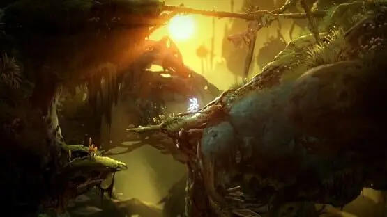 This contains a gameplay image of the game: Screenshot of Ori and the Will of the Wisps