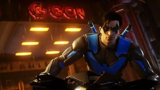 This contains a gameplay image of the game: Screenshot of Gotham Knights