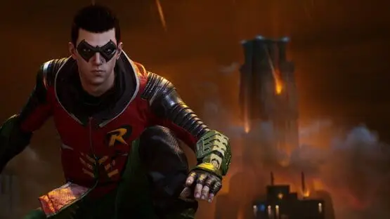 This contains a gameplay image of the game: Screenshot of Gotham Knights