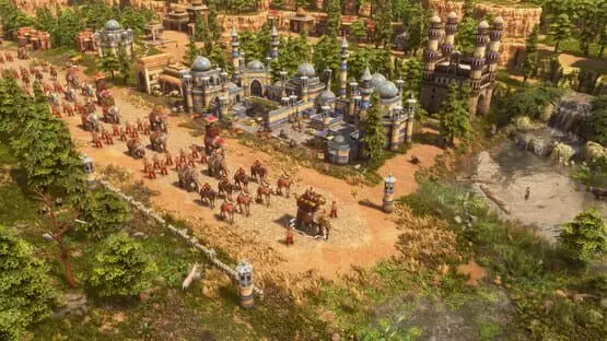 This contains a gameplay image of the game: Screenshot of Age of Empires III: Definitive Edition