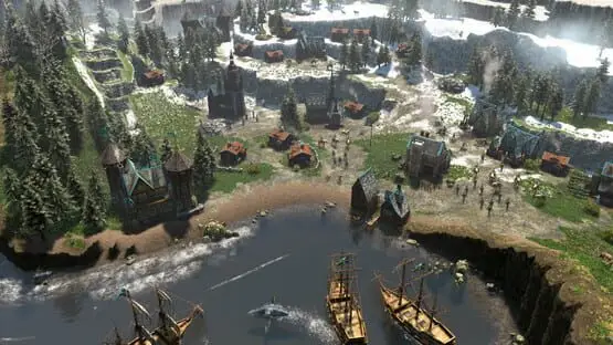 This contains a gameplay image of the game: Screenshot of Age of Empires III: Definitive Edition
