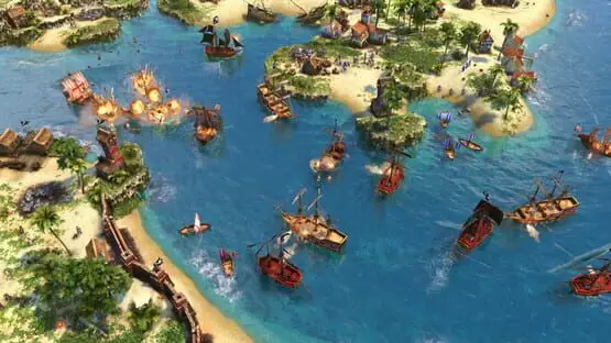 This contains a gameplay image of the game: Screenshot of Age of Empires III: Definitive Edition