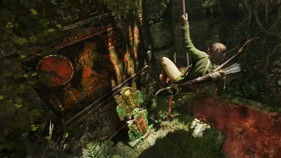 This contains a gameplay image of the game: Screenshot of Shadow of the Tomb Raider: Definitive Edition