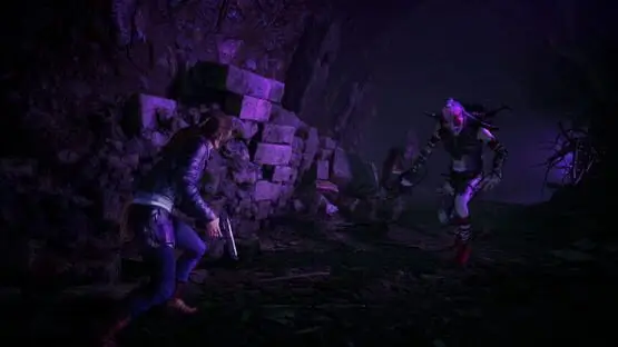 This contains a gameplay image of the game: Screenshot of Shadow of the Tomb Raider: Definitive Edition