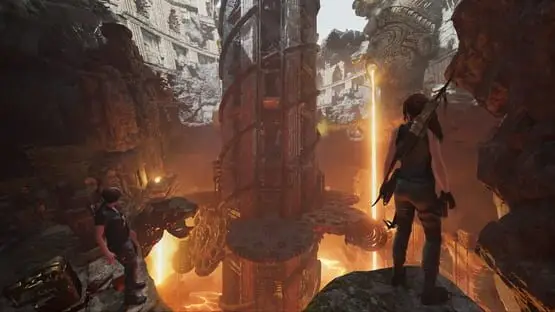 This contains a gameplay image of the game: Screenshot of Shadow of the Tomb Raider: Definitive Edition