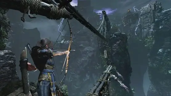 This contains a gameplay image of the game: Screenshot of Shadow of the Tomb Raider: Definitive Edition