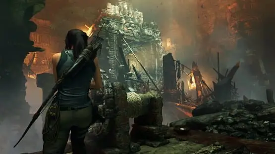 This contains a gameplay image of the game: Screenshot of Shadow of the Tomb Raider: Definitive Edition
