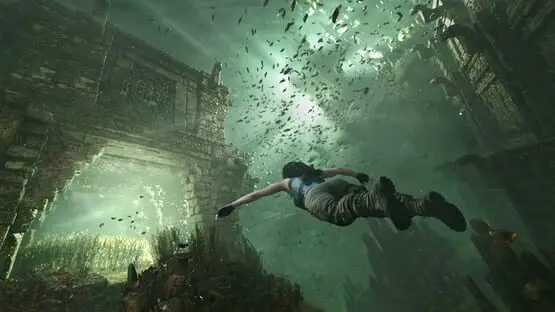 This contains a gameplay image of the game: Screenshot of Shadow of the Tomb Raider: Definitive Edition