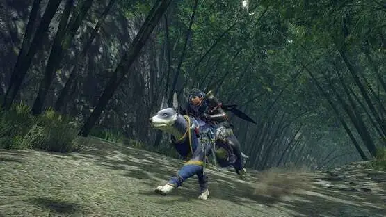 This contains a gameplay image of the game: Screenshot of Monster Hunter Rise