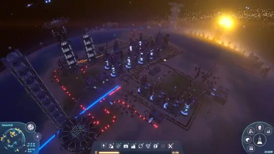 This contains a gameplay image of the game: Screenshot of Dyson Sphere Program