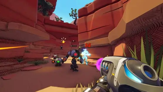 This contains a gameplay image of the game: Screenshot of Roboquest