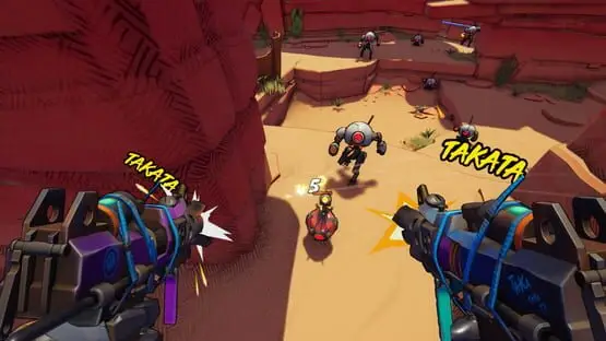 This contains a gameplay image of the game: Screenshot of Roboquest