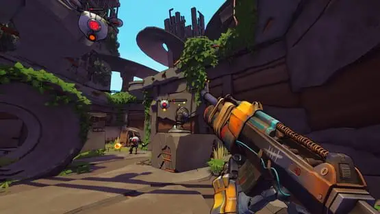 This contains a gameplay image of the game: Screenshot of Roboquest