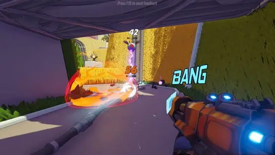 This contains a gameplay image of the game: Screenshot of Roboquest
