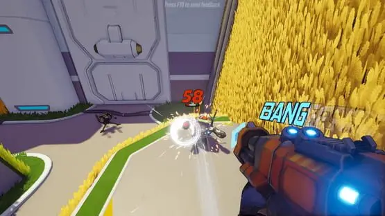 This contains a gameplay image of the game: Screenshot of Roboquest