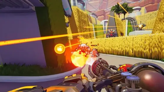 This contains a gameplay image of the game: Screenshot of Roboquest