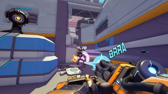 This contains a gameplay image of the game: Screenshot of Roboquest