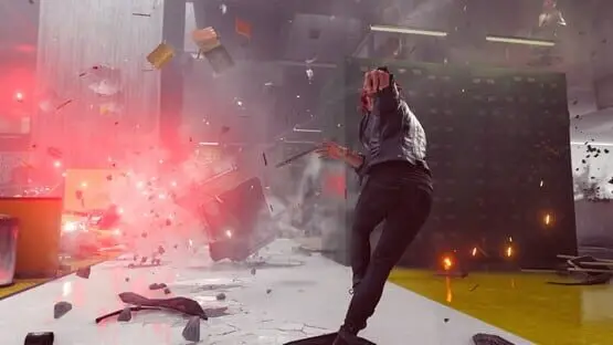 This contains a gameplay image of the game: Screenshot of Control: Ultimate Edition