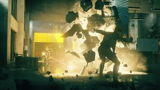 This contains a gameplay image of the game: Screenshot of Control: Ultimate Edition