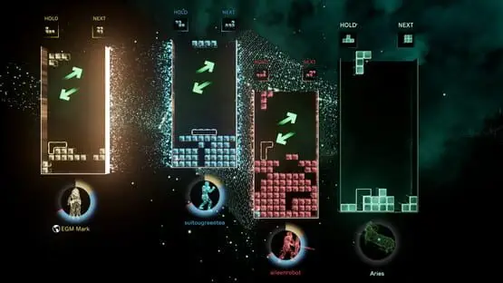 Hier ist ein Gameplay-Bild des Spiels:Screenshot von Tetris Effect: Connected