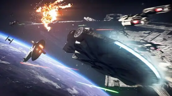 Esto contiene una imagen de juego de: Captura de pantalla de Star Wars Battlefront II: Celebration Edition