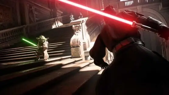 Esto contiene una imagen de juego de: Captura de pantalla de Star Wars Battlefront II: Celebration Edition