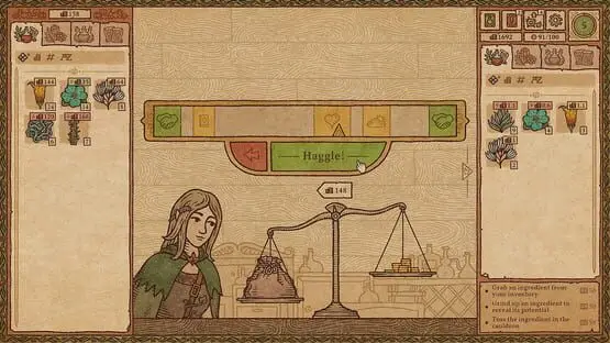 Esto contiene una imagen de juego de: Captura de pantalla de Potion Craft