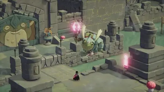 This contains a gameplay image of the game: Screenshot of Death's Door