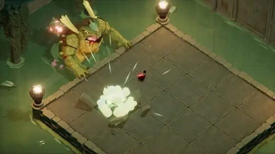 This contains a gameplay image of the game: Screenshot of Death's Door