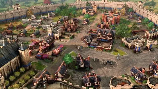 This contains a gameplay image of the game: Screenshot of Age of Empires IV