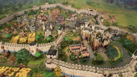 This contains a gameplay image of the game: Screenshot of Age of Empires IV