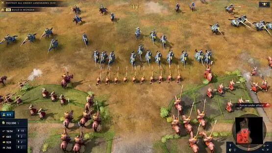 This contains a gameplay image of the game: Screenshot of Age of Empires IV